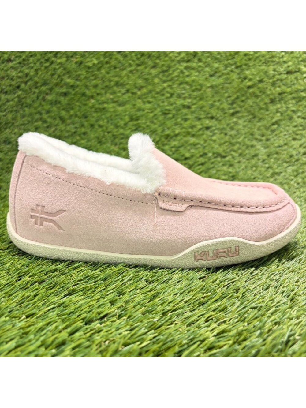 Kuru Loft Womens Size 8 Pink Casual Moccasin Slip On Suede Slippers Shoes